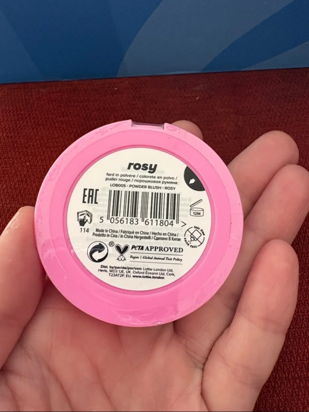 🆕UO: LOTTIE LONDON: Rosy Powder Blush in Pink- FULL SIZE